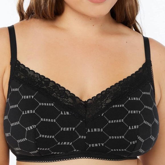Savage X Fenty Other - SAVAGE X FENTY Cotton Essentials Bralette Adjustable Straps Size Large